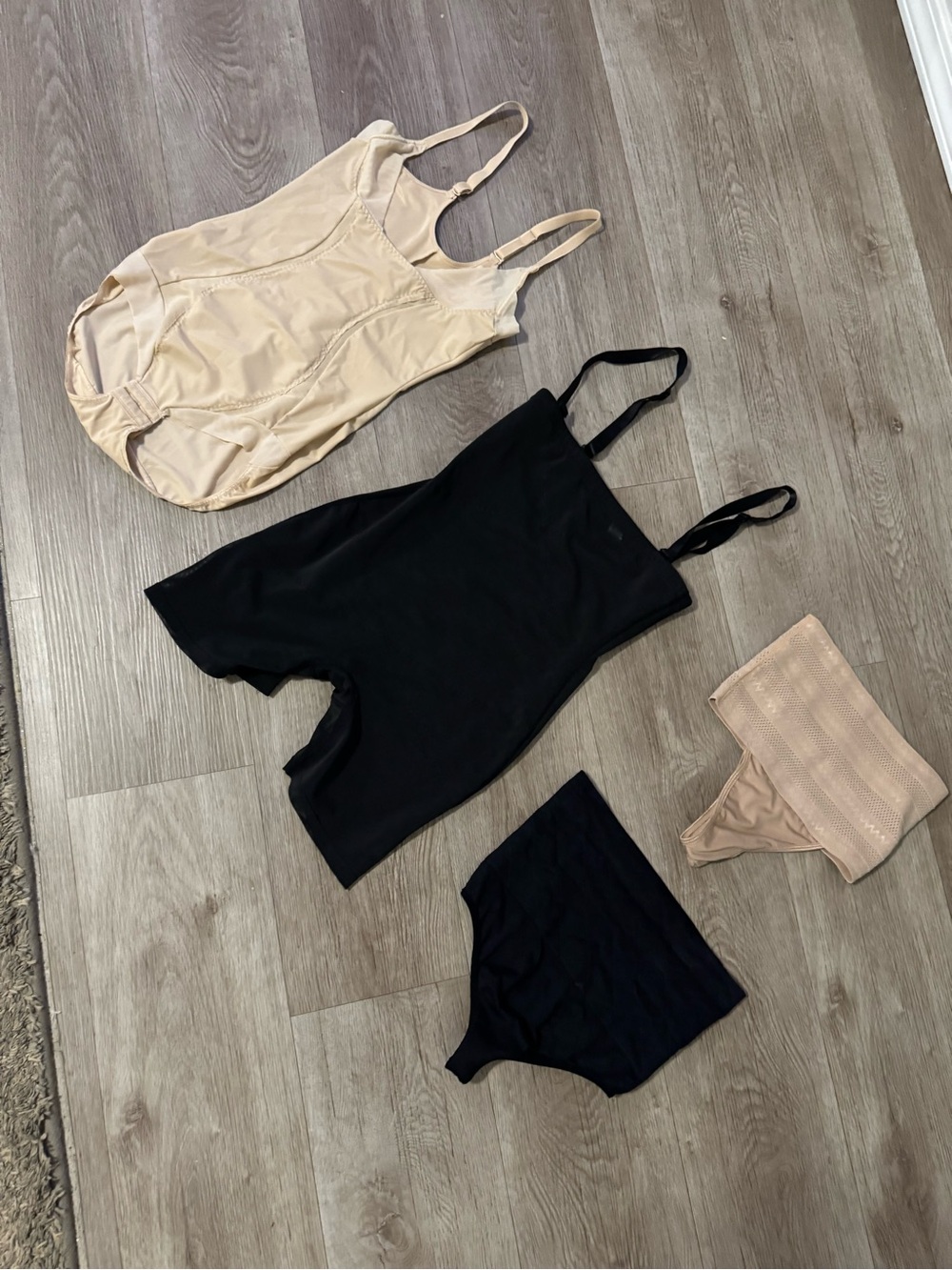 Shapewear Bodysuit & Brief Set in Nude and Black
